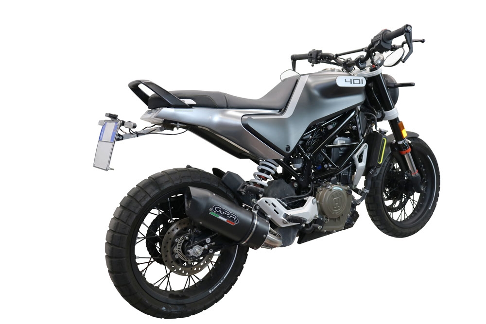 Escape compatível com Husqvarna Svartpilen 401 2020-2020, Furore Evo4 Nero, Escape legal, homologado, silenciador com db killer removível e tubo de ligação específico 
