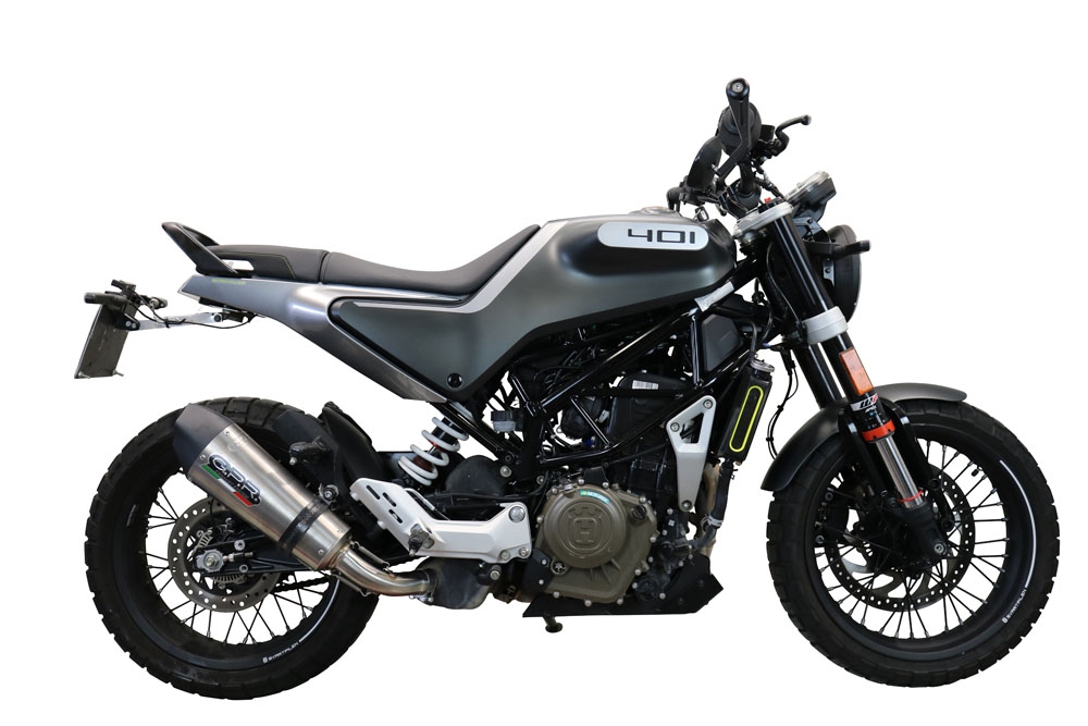 GPR escape compatível com  Husqvarna Vitpilen 401 2020-2020, New Grand Prix Evo Titanium, Escape legal, homologado, silenciador com db killer removível e tubo de ligação específico 
