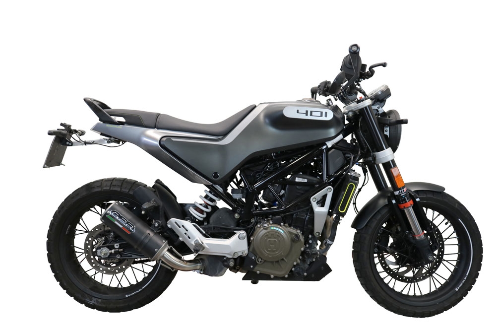 Escape compatível com Husqvarna Svartpilen 401 2021-2023, M3 Black Titanium, Escape legal, homologado, silenciador com db killer removível e tubo de ligação específico 