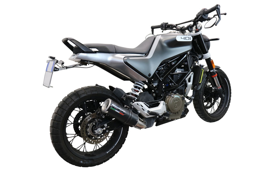 Escape compatível com Husqvarna Svartpilen 401 2021-2023, M3 Black Titanium, Escape legal, homologado, silenciador com db killer removível e tubo de ligação específico 