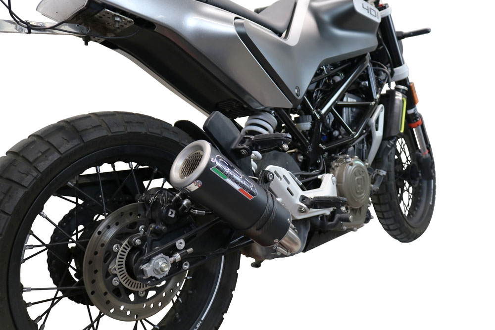 Escape compatível com Husqvarna Svartpilen 401 2021-2023, M3 Black Titanium, Escape legal, homologado, silenciador com db killer removível e tubo de ligação específico 