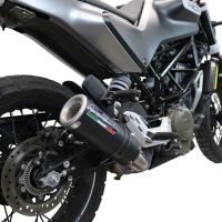 Escape compatível com Husqvarna Svartpilen 401 2021-2023, M3 Black Titanium, Escape legal, homologado, silenciador com db killer removível e tubo de ligação específico 