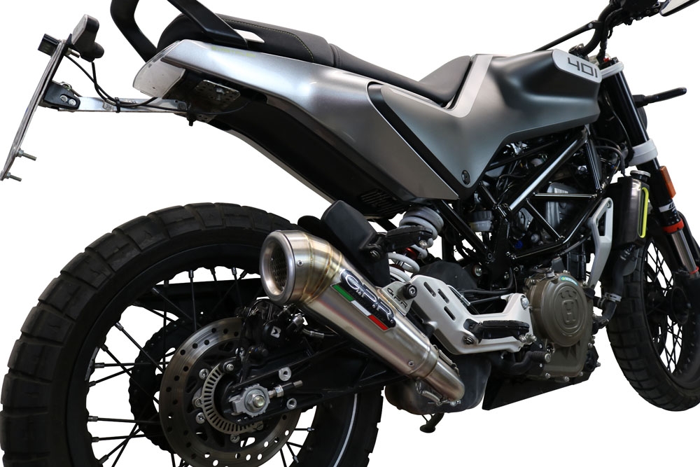 Escape compatível com Husqvarna Svartpilen 401 2021-2023, Powercone Evo, Escape legal, homologado, silenciador com db killer removível e tubo de ligação específico 