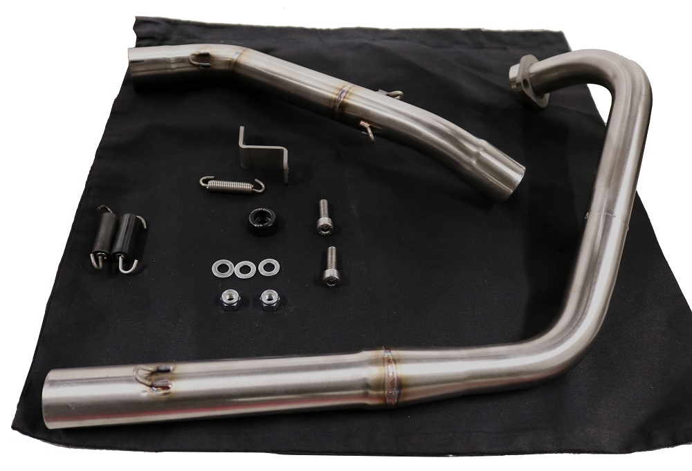 Escape compatível com Zontes Zt 125 G1 - U - U1 - Z2 2020-2024, Albus Ceramic, Escape completo, não legal para países da UE, com db killer removível 
