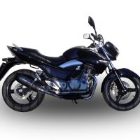 Escape compatível com Suzuki Gw 250 F Inazuma 2012-2017, Furore Nero, Par de silenciosos de escape homologadas, com db killer removível e tubos de ligação específicos 