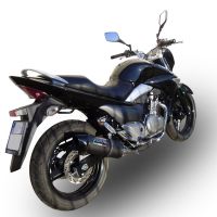 Escape compatível com Suzuki Gw 250 F Inazuma 2012-2017, Furore Nero, Par de silenciosos de escape homologadas, com db killer removível e tubos de ligação específicos 