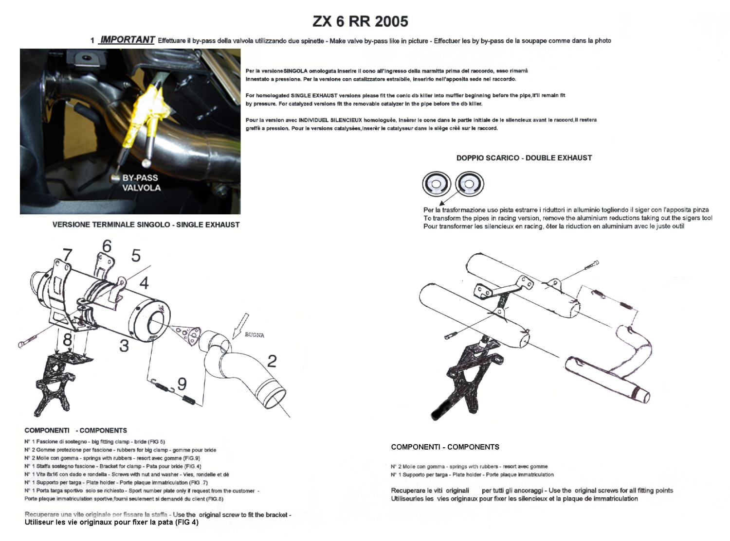 Escape compatível com Kawasaki Zx-6R 2005-2006, Deeptone Inox, Escape legal, homologado, silenciador com db killer removível e tubo de ligação específico 