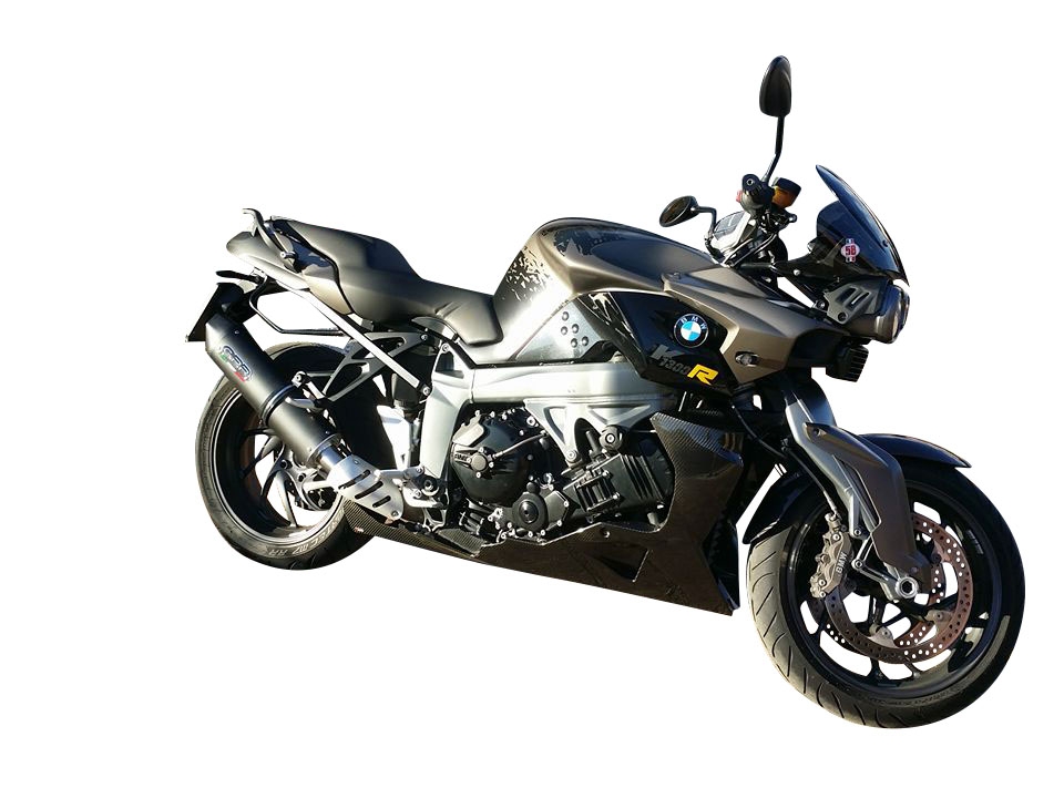 Escape compatível com Bmw K 1300 S -R 2009-2014, Furore Poppy, Escape legal, homologado, silenciador com db killer removível e tubo de ligação específico 
