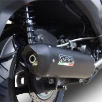 Escape compatível com Hyosung Comet 650 Gt - R 2004-2016, Furore Nero, Silenciador de escape, aprovado, montagem com flange específico (bolt-on), com db killer removível 