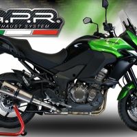 GPR escape compatível com  Kawasaki Versys 1000 I.E. 2017-2018, New Grand Prix Evo Titanium, Escape legal, homologado, silenciador com db killer removível e tubo de ligação específico 