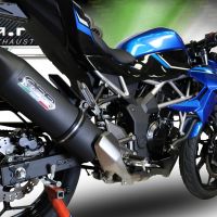 Escape compatível com Kawasaki Ninja 125 2019-2020, Furore Evo4 Nero, Escape legal, homologado, silenciador com db killer removível e tubo de ligação específico 