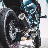 Escape compatível com Kawasaki Z 900 E 2017-2020, M3 Black Titanium, Escape legal, homologado, silenciador com db killer removível e tubo de ligação específico 