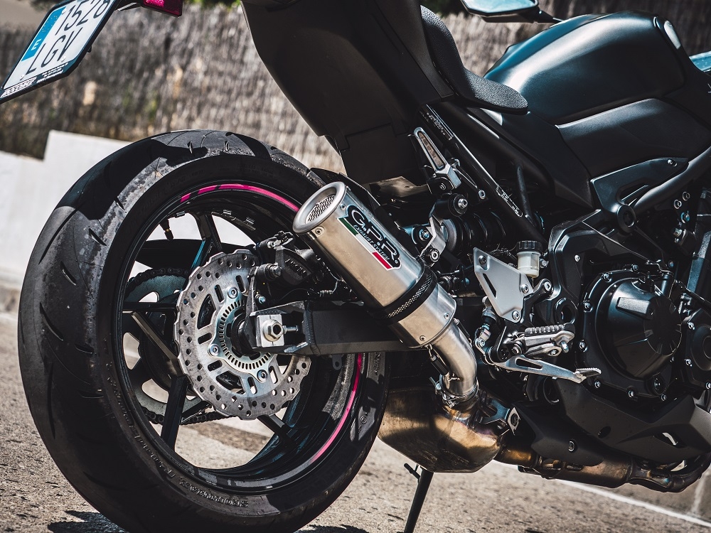 Escape compatível com Kawasaki Z 900 E 2020-2024, M3 Inox , Escape legal, homologado, silenciador com db killer removível e tubo de ligação específico 