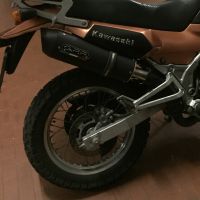 Escape compatível com Kawasaki Kle 500 1991-2007, Furore Nero, Escape legal, homologado, silenciador com db killer removível e tubo de ligação específico 