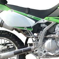 Escape compatível com Kawasaki KLX 250 SF 2009-2012, Satinox , Escape legal, homologado, silenciador com db killer removível e tubo de ligação específico 