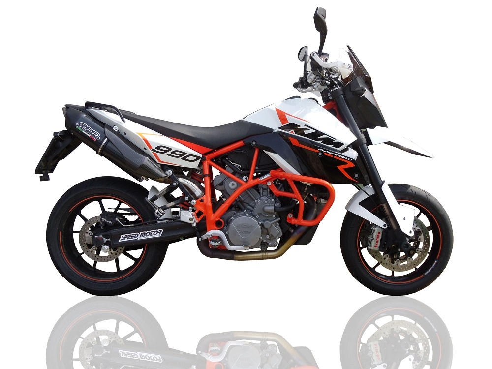 Escape compatível com Ktm Lc8 950 Adventure - S 2003-2007, Furore Nero, Par de silenciadores aprovados, montados com flanges específicos, entregues com db killers removíveis 