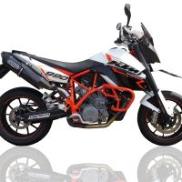 Escape compatível com Ktm Lc8 950 Adventure - S 2003-2007, Furore Nero, Par de silenciadores aprovados, montados com flanges específicos, entregues com db killers removíveis 
