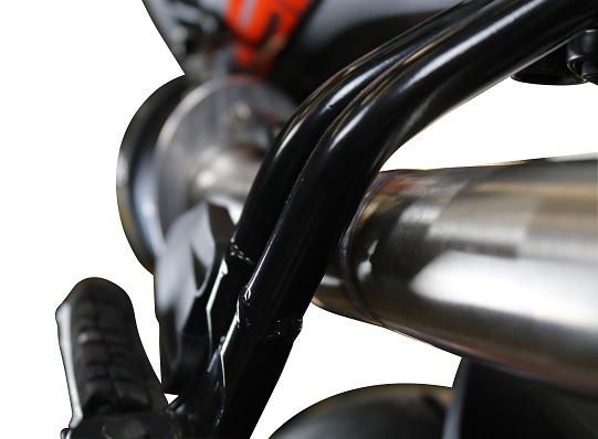 Escape compatível com Ktm Duke 250 2017-2020, Deeptone Inox, Sistema racing Silencioso com tubo de ligação 