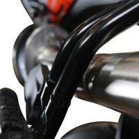Escape compatível com Ktm Duke 250 2017-2020, Deeptone Inox, Sistema racing Silencioso com tubo de ligação 