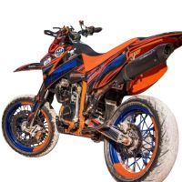 Escape compatível com Ktm EGS Adventure - LC4 1999-2003, Furore Nero, Escape legal, homologado, silenciador com db killer removível e tubo de ligação específico 