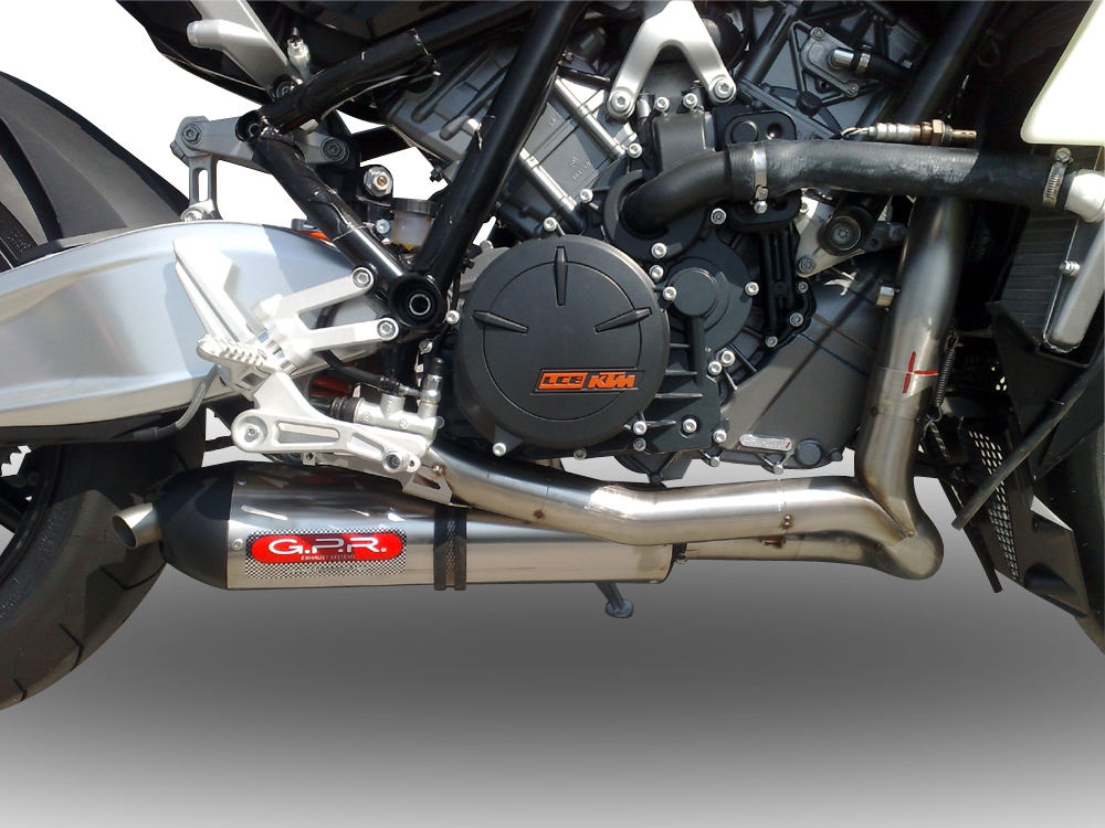 GPR escape compatível com  Ktm Rc 8 R 2008-2014, New Grand Prix Evo Titanium, Escape Racing, linha completa, fornecido com coletor específico, artigo sem homologação 