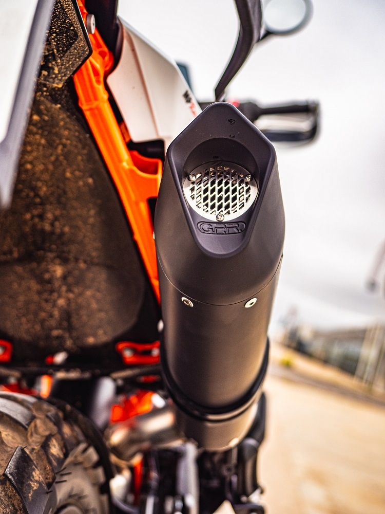 Escape compatível com Ktm Adventure 890 2021-2024, Furore Evo4 Nero, Escape legal, homologado, silenciador com db killer removível e tubo de ligação específico 