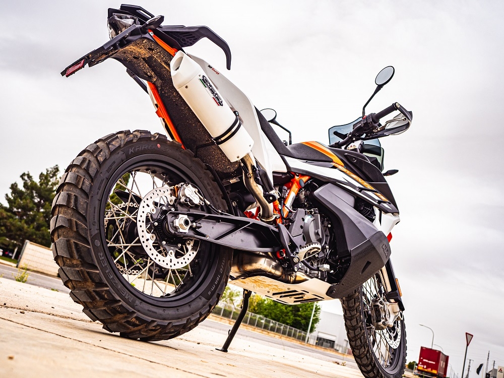 Escape compatível com Ktm Adventure 890 2021-2024, Albus Evo4, Escape legal, homologado, silenciador com db killer removível e tubo de ligação específico 