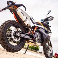 Escape compatível com Ktm Adventure 890 2021-2024, Albus Evo4, Escape legal, homologado, silenciador com db killer removível e tubo de ligação específico 