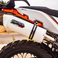 Escape compatível com Ktm Adventure 890 2021-2024, Albus Evo4, Escape legal, homologado, silenciador com db killer removível e tubo de ligação específico 