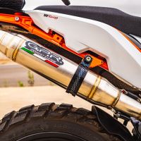 Escape compatível com Ktm Adventure 890 2025-2026, Deeptone Inox, Sistema racing Silencioso com tubo de ligação 