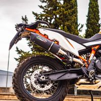 Escape compatível com Ktm Adventure 890 2025-2026, Furore Nero, Sistema racing Silencioso com tubo de ligação 