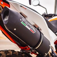 Escape compatível com Ktm Adventure 890 2021-2024, Furore Evo4 Nero, Escape legal, homologado, silenciador com db killer removível e tubo de ligação específico 