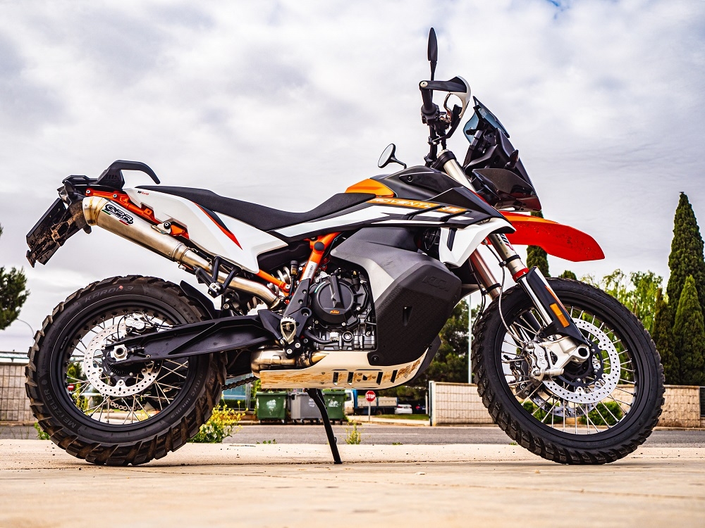Escape compatível com Ktm Adventure 890 2021-2024, Powercone Evo, Escape legal, homologado, silenciador com db killer removível e tubo de ligação específico 