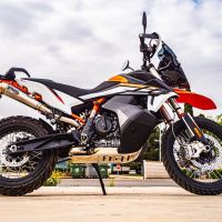 Escape compatível com Ktm Adventure 890 2021-2024, Powercone Evo, Escape legal, homologado, silenciador com db killer removível e tubo de ligação específico 