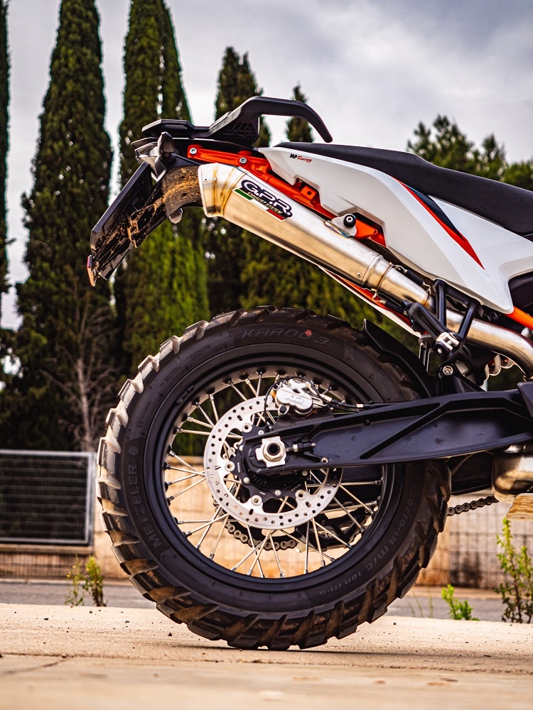 Escape compatível com Ktm Adventure 890 2021-2024, Powercone Evo, Escape legal, homologado, silenciador com db killer removível e tubo de ligação específico 