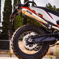 Escape compatível com Ktm Adventure 890 2021-2024, Powercone Evo, Escape legal, homologado, silenciador com db killer removível e tubo de ligação específico 