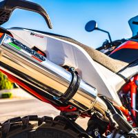 Escape compatível com Husqvarna Norden 901 2022-2024, M3 Inox , Escape legal, homologado, silenciador com db killer removível e tubo de ligação específico 