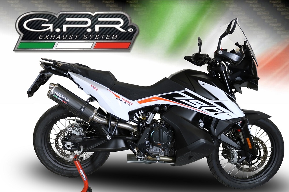 Escape compatível com Ktm Adventure 790 2018-2020, Dual Poppy, Escape legal, homologado, silenciador com db killer removível e tubo de ligação específico 
