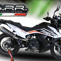 Escape compatível com Ktm Adventure 790 2018-2020, Dual Poppy, Escape legal, homologado, silenciador com db killer removível e tubo de ligação específico 