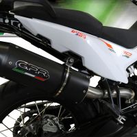 Escape compatível com Ktm Adventure 790 2018-2020, Furore Evo4 Nero, Escape legal, homologado, silenciador com db killer removível e tubo de ligação específico 