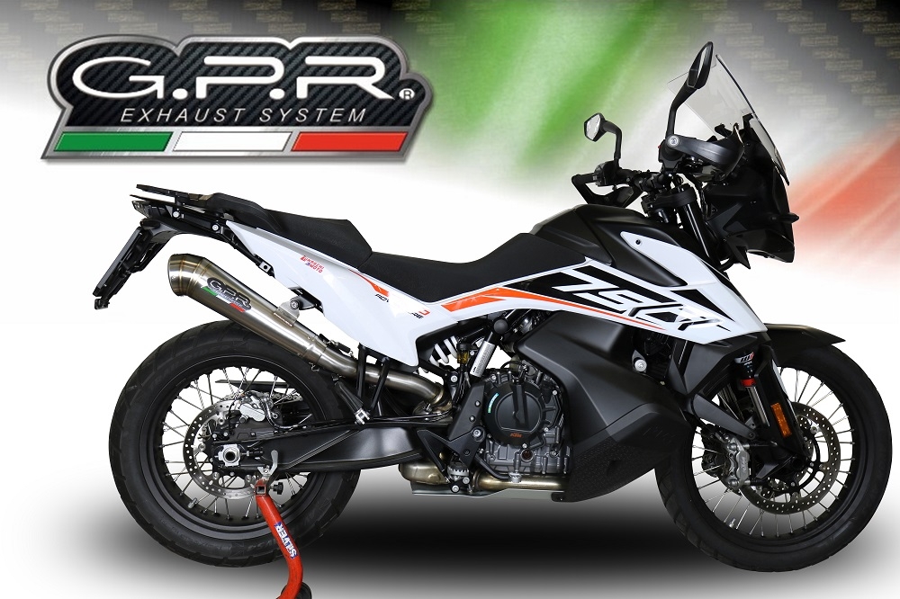 Escape compatível com Ktm Adventure 790 2025-2026, Powercone Evo, Escape legal, homologado, silenciador com db killer removível e tubo de ligação específico 