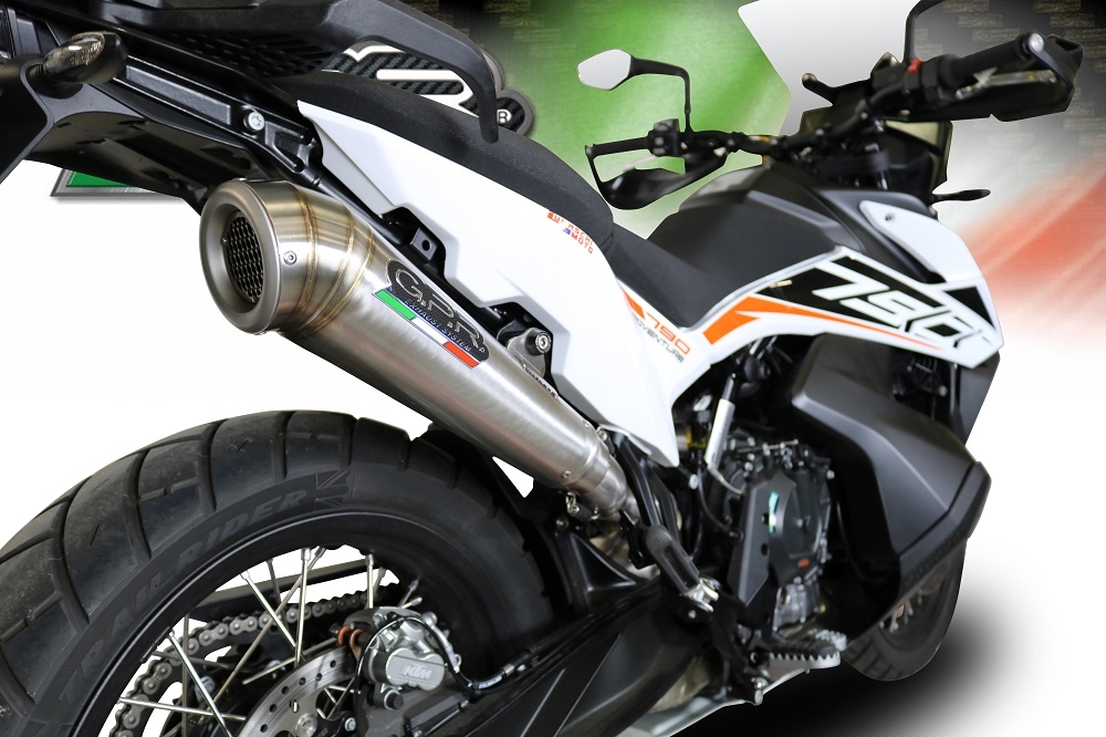 Escape compatível com Ktm Adventure 790 2025-2026, Powercone Evo, Escape legal, homologado, silenciador com db killer removível e tubo de ligação específico 