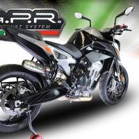 Escape compatível com Ktm Duke 790 2017-2020, Deeptone Inox, Sistema racing Silencioso com tubo de ligação 