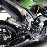Escape compatível com Ktm Duke 790 2017-2020, Deeptone Inox, Sistema racing Silencioso com tubo de ligação 