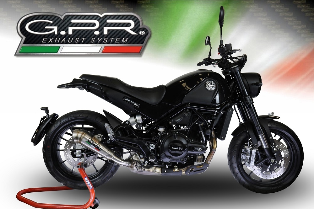 Escape compatível com Benelli Leoncino 500 2017-2024, Powercone Evo, Escape legal, homologado, silenciador com db killer removível e tubo de ligação específico 