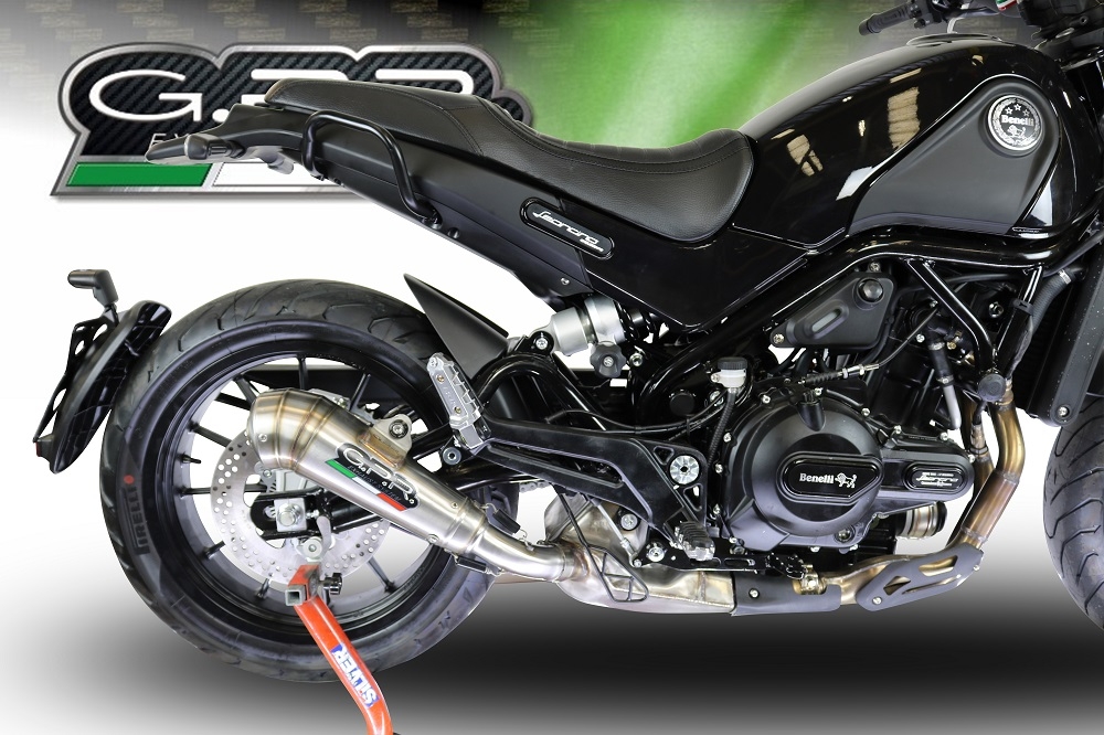 Escape compatível com Benelli Leoncino 500 2017-2024, Powercone Evo, Escape legal, homologado, silenciador com db killer removível e tubo de ligação específico 