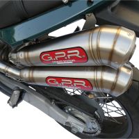 Escape compatível com Moto Morini Sport 1200 2008-2010, Powercone Evo, Par de silenciosos de escape homologadas, com db killer removível e tubos de ligação específicos 