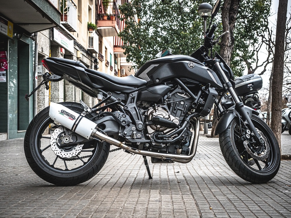 Escape compatível com Yamaha Mt-07 2014-2016, Albus Ceramic, Sistema homologado,legal, linha completa, incluindo db killer removível mais coletor 