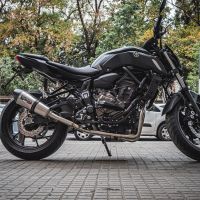 GPR escape compatível com  Yamaha Mt-07  2014-2016, New Grand Prix Evo Titanium, Sistema homologado com catalisador linha completa, silencioso mais coletor 