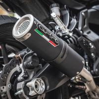 Escape compatível com Yamaha Tracer 700 2016-2019, M3 Black Titanium, Escape completo, não legal para países da UE, com db killer removível 